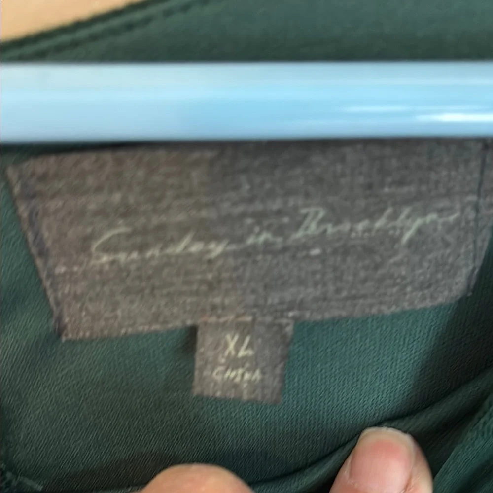 Sunday in Brooklyn Green Anthropologie Eastlake Striped Top Size Large